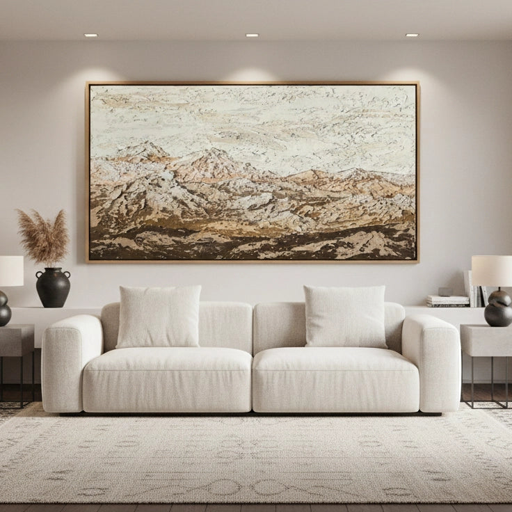2Textured Earthy Mountain Painting #TEMO110