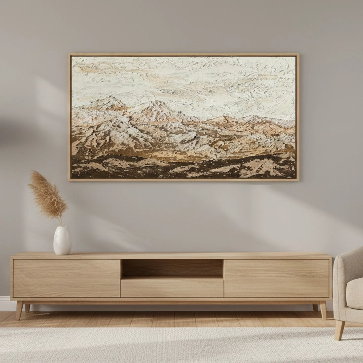 2Textured Earthy Mountain Painting #TEMO110