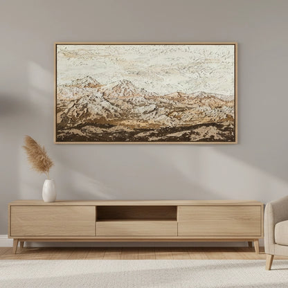 Textured Earthy Mountain Painting #TEMO110