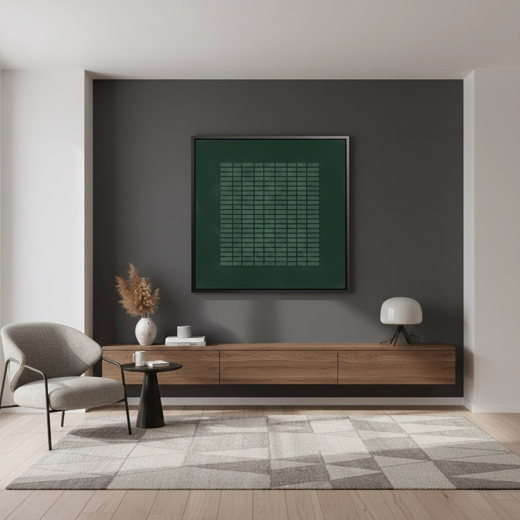 2Textured Emerald Mosaic Painting #TEMO220