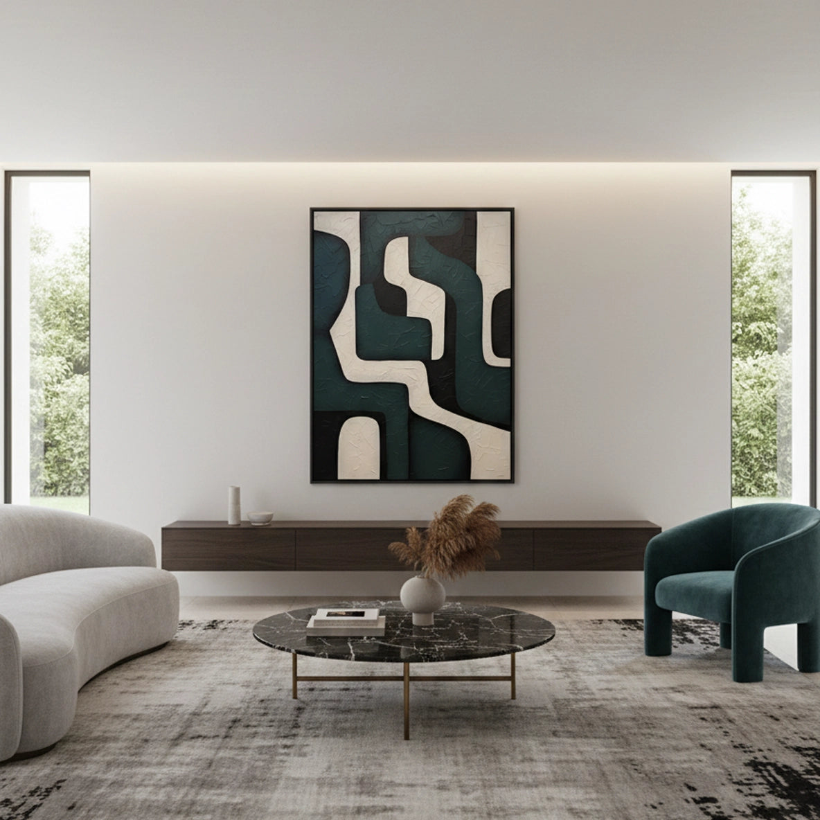 2Textured Emerald Path Painting #TEPA220
