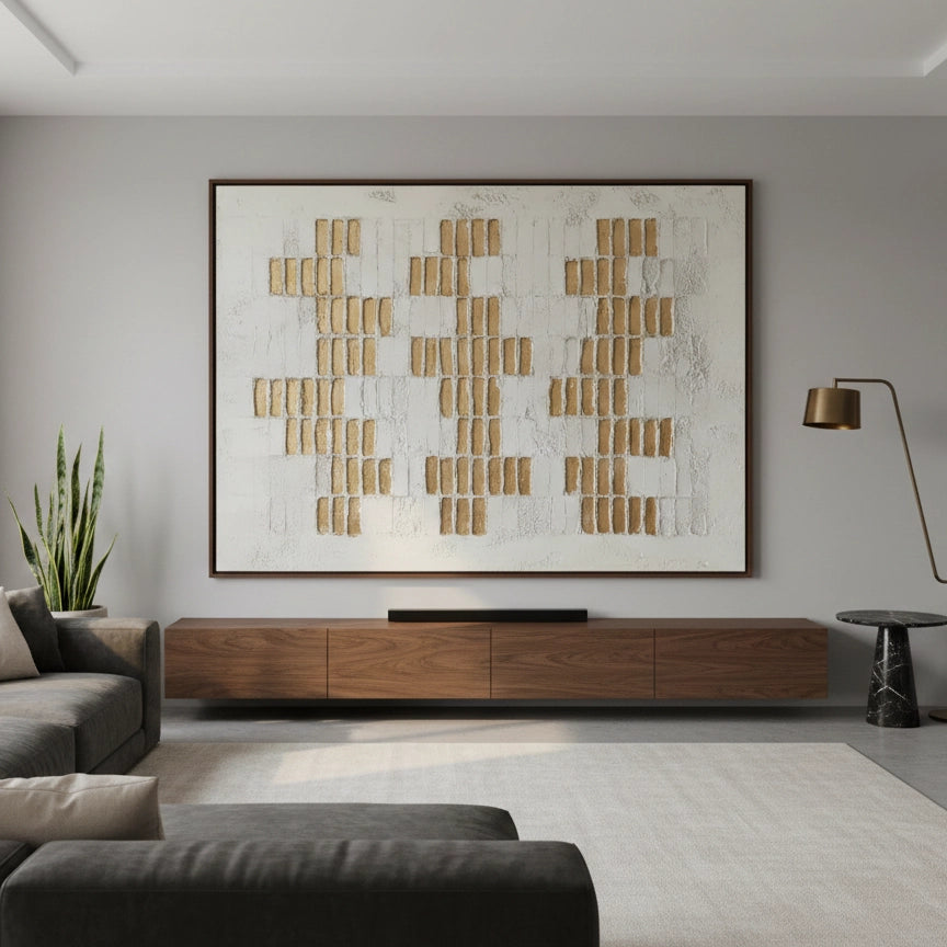 2Textured Gold Mosaic Painting #TGMO110