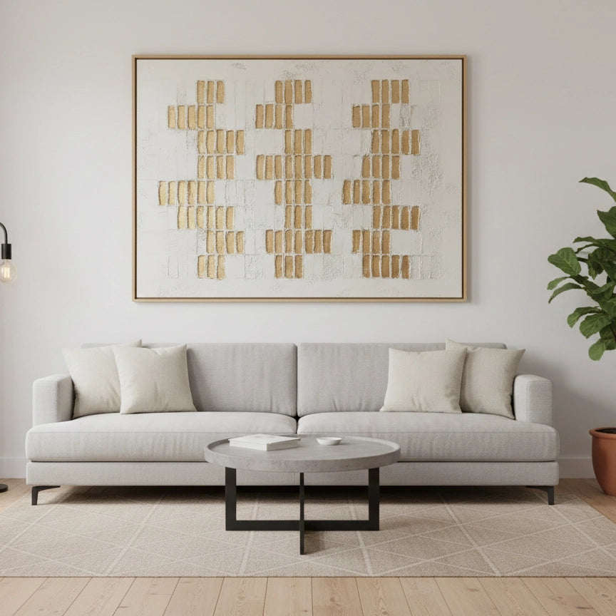 2Textured Gold Mosaic Painting #TGMO110