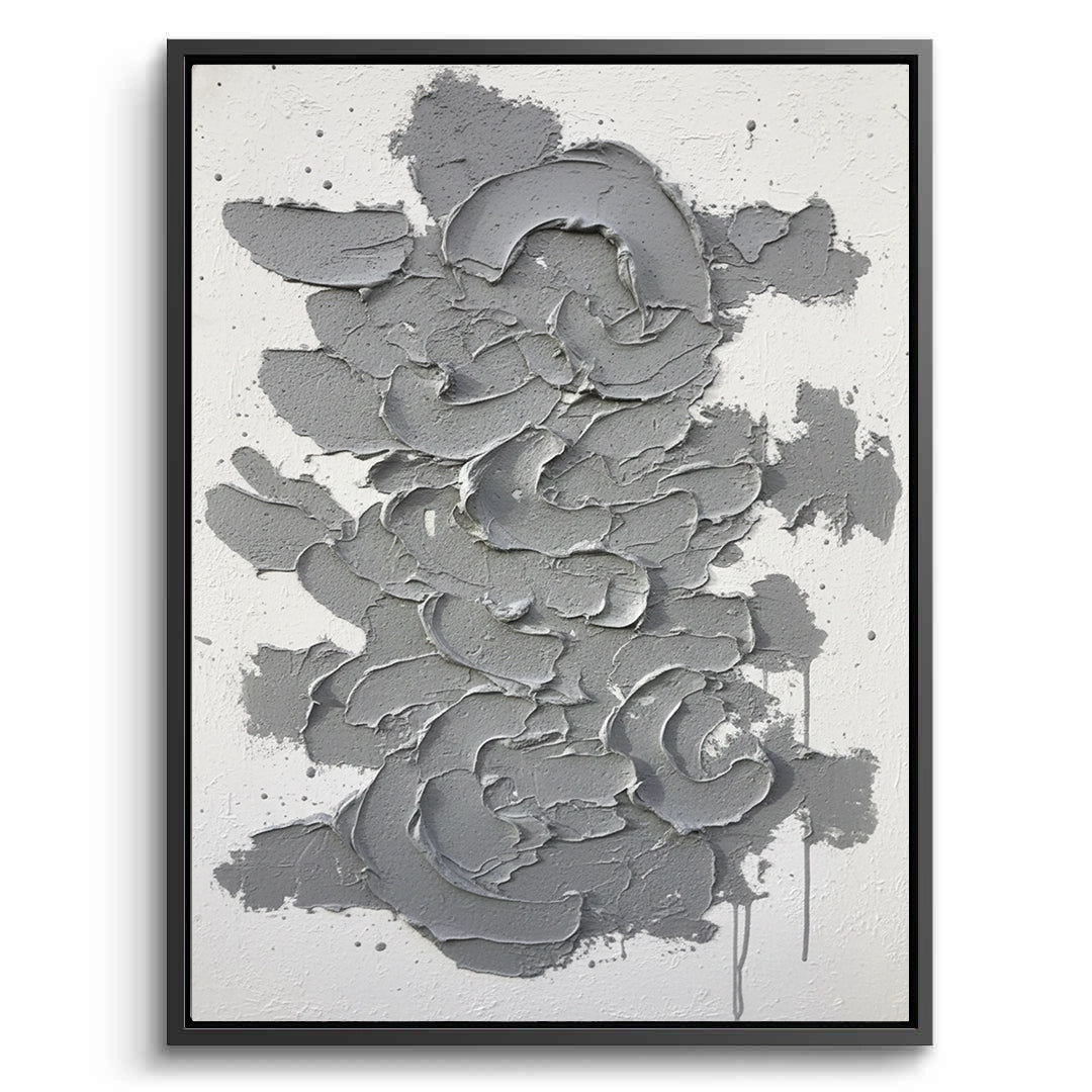 2Textured Gray Cascade Painting #TGCA110
