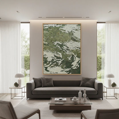 Textured Green Lichen Painting #TGLI220