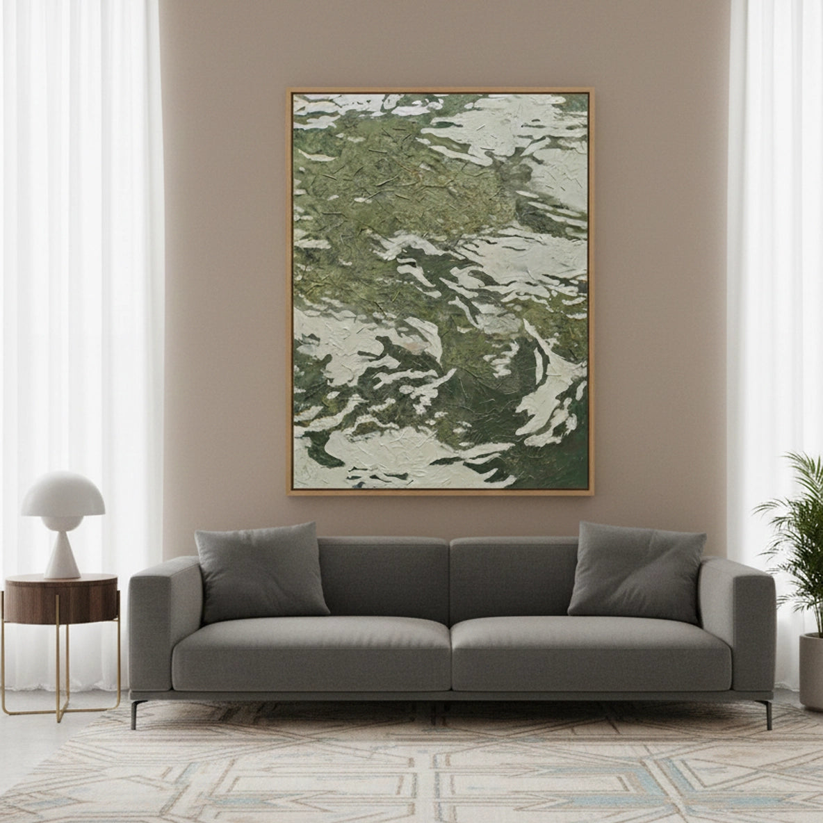 2Textured Green Lichen Painting #TGLI220