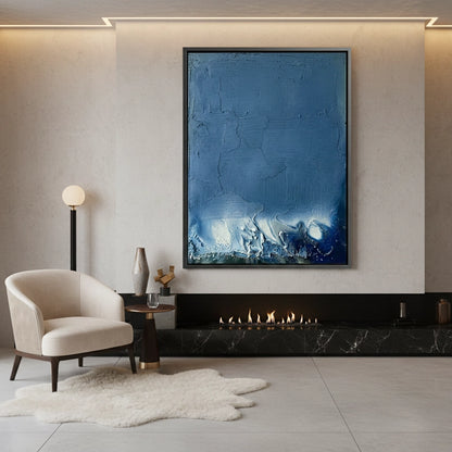 Textured Indigo Abyss Painting #TIAB220