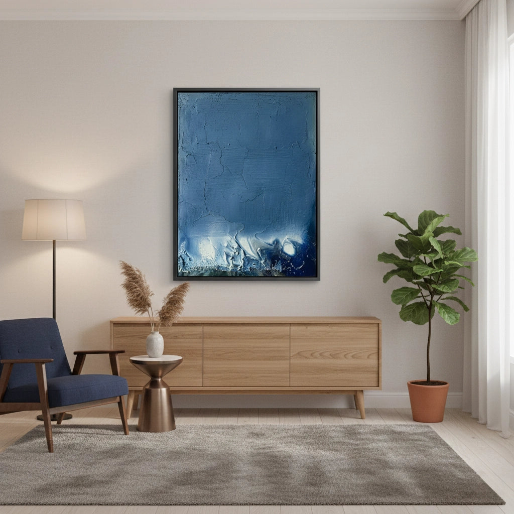 2Textured Indigo Abyss Painting #TIAB220