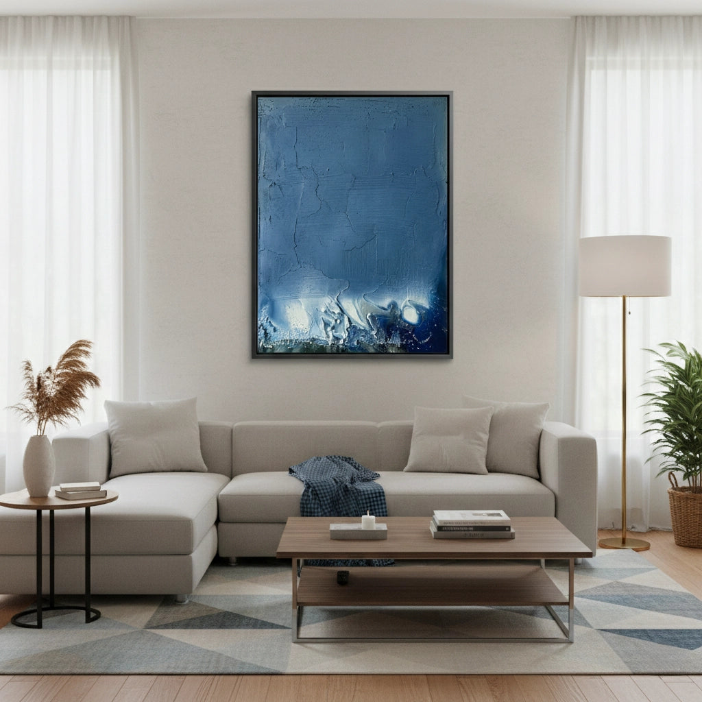 2Textured Indigo Abyss Painting #TIAB220