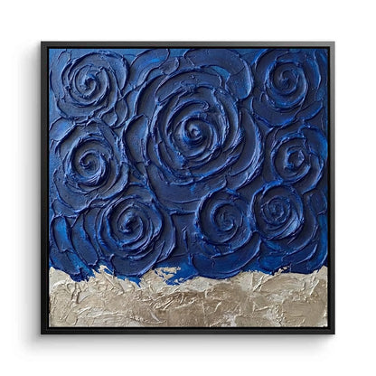 Textured Indigo Bloom Painting #TIBL220