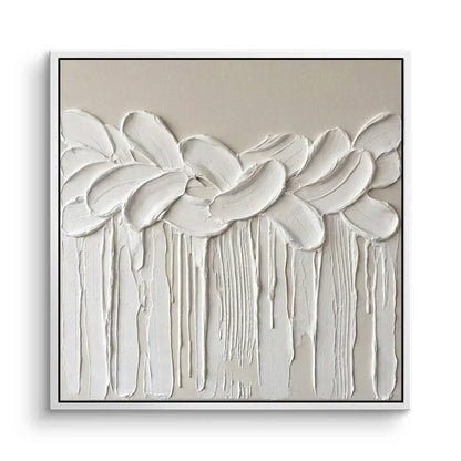 Textured Ivory Floral Painting #TIFL220