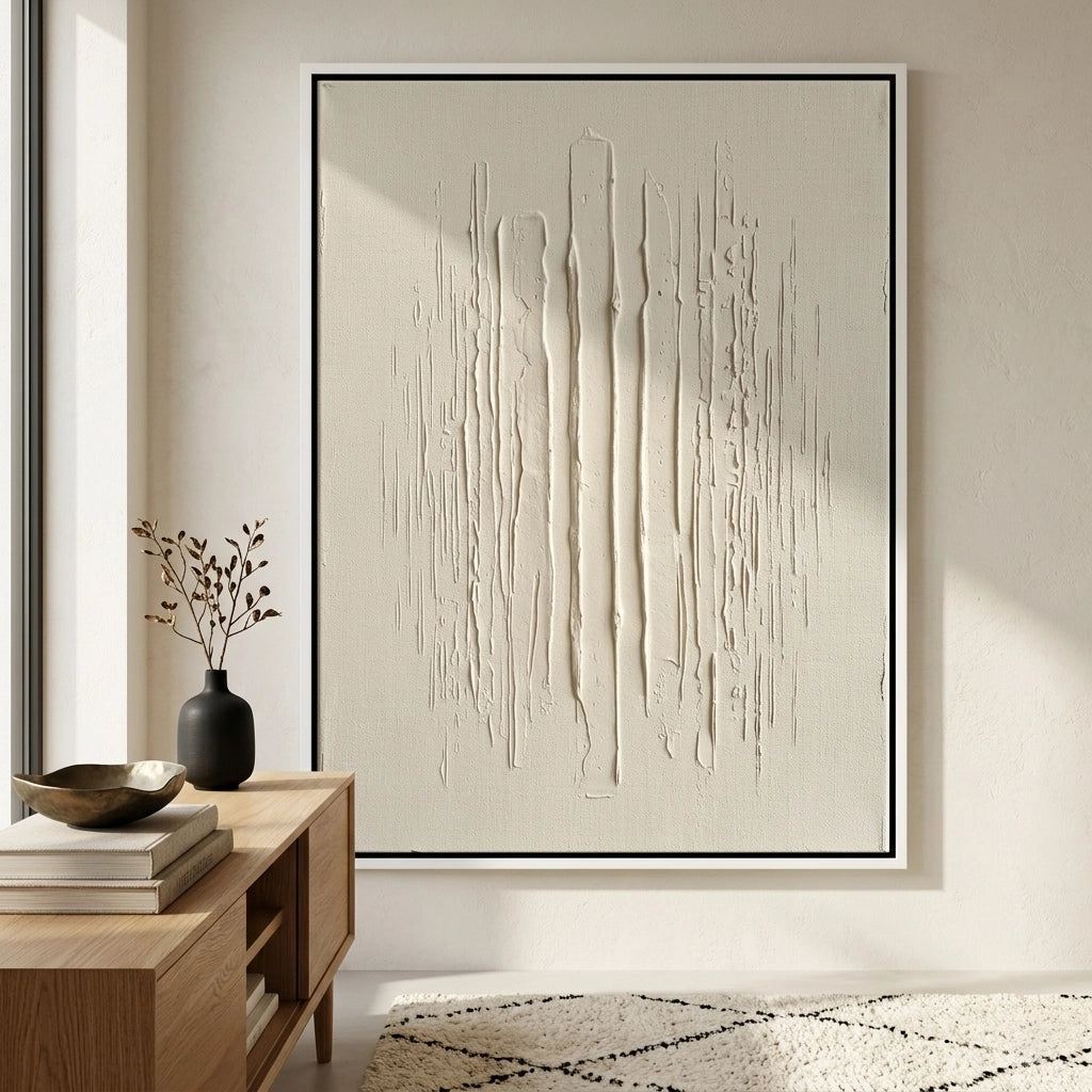 2Modern Textured Mono artwork with layered monochrome textures and clean aesthetic, perfect for chic UAE wall decor