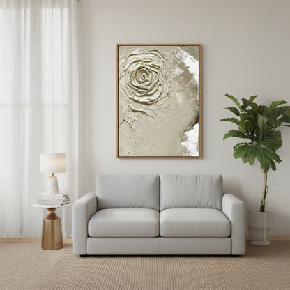 Textured Neutral Rose Painting #TNRO110