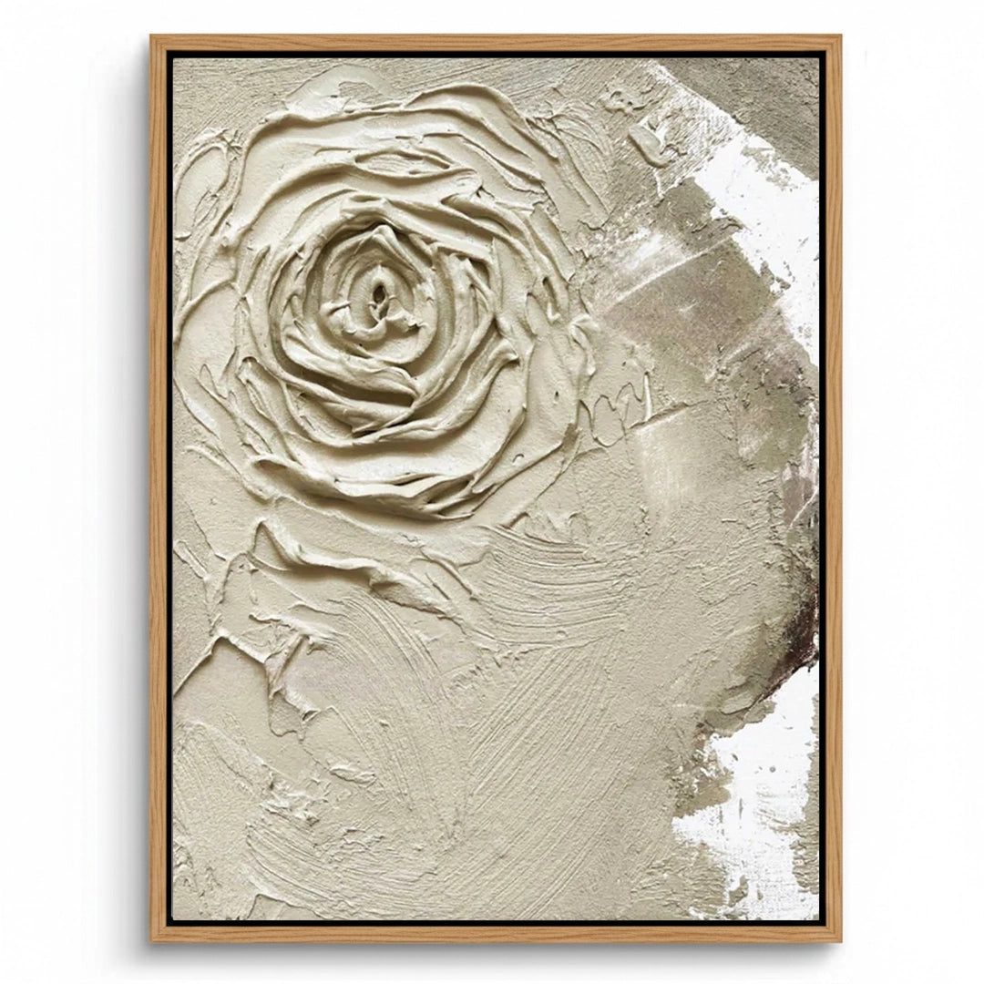2Textured Neutral Rose Painting #TNRO110