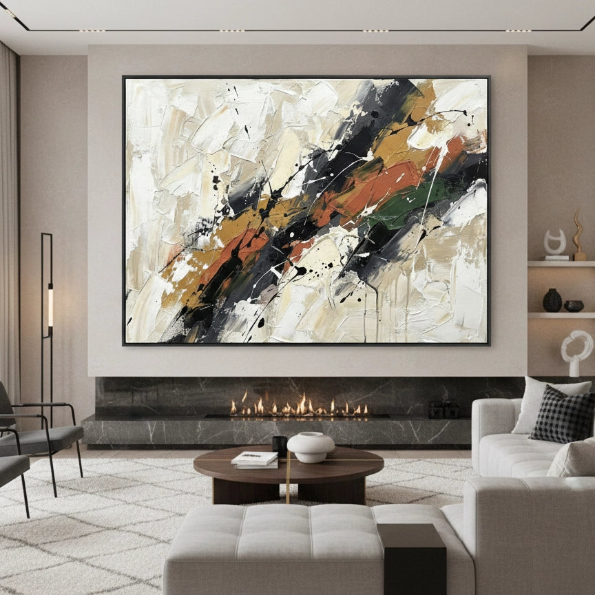 2Textured Neutral Splash Painting #TNSP220