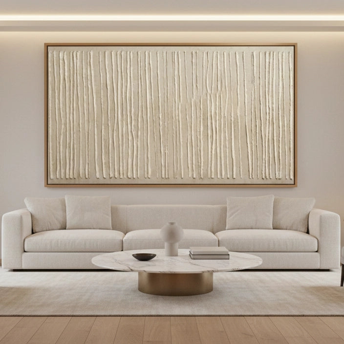 2Textured Neutral Stripe Painting #TNST220