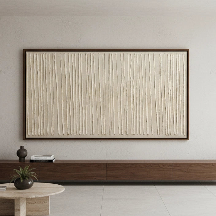 2Textured Neutral Stripe Painting #TNST220