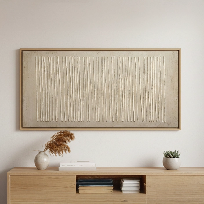 2Textured Neutral Stripe Painting #TNST220