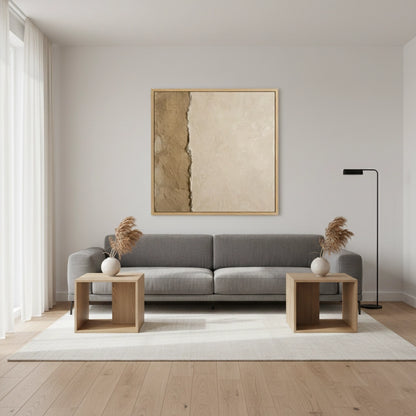 Textured Ochre Divide Painting #TODI220