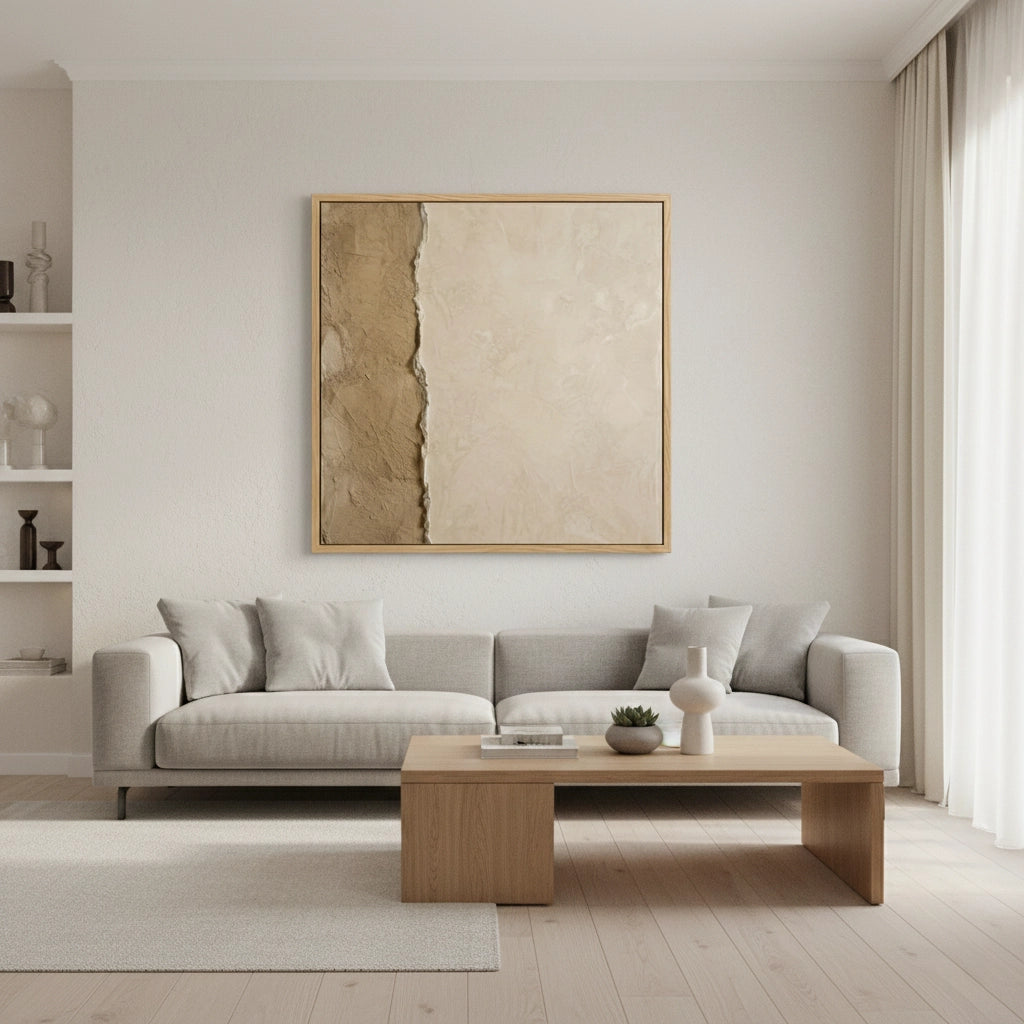 2Textured Ochre Divide Painting #TODI220