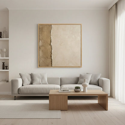 Textured Ochre Divide Painting #TODI220