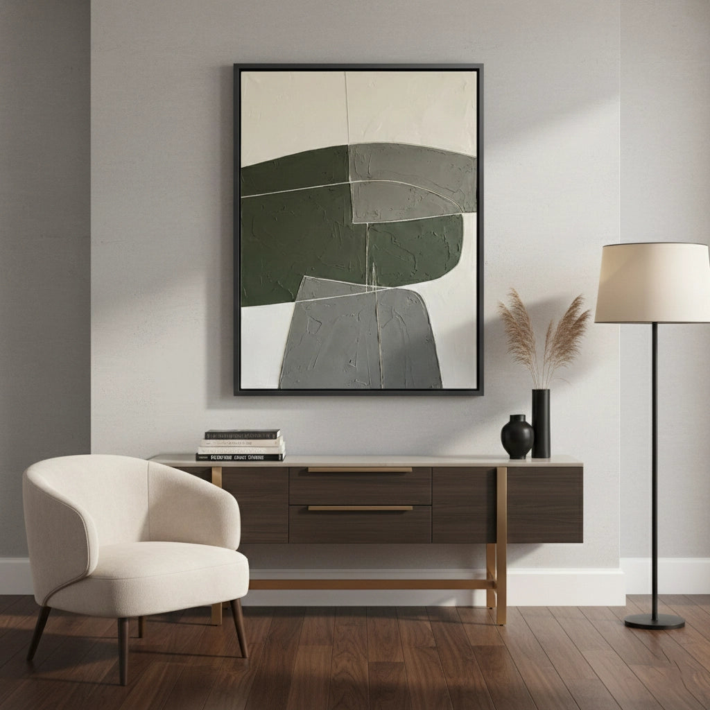 2Textured Olive Organic Painting #TOOR220