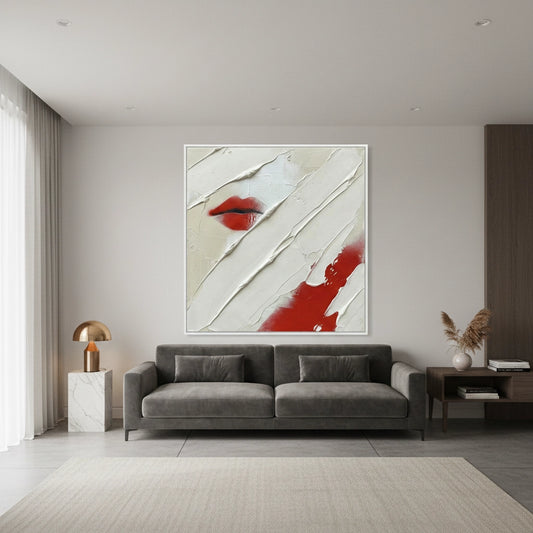 Textured Red Lips Painting #TRLI110