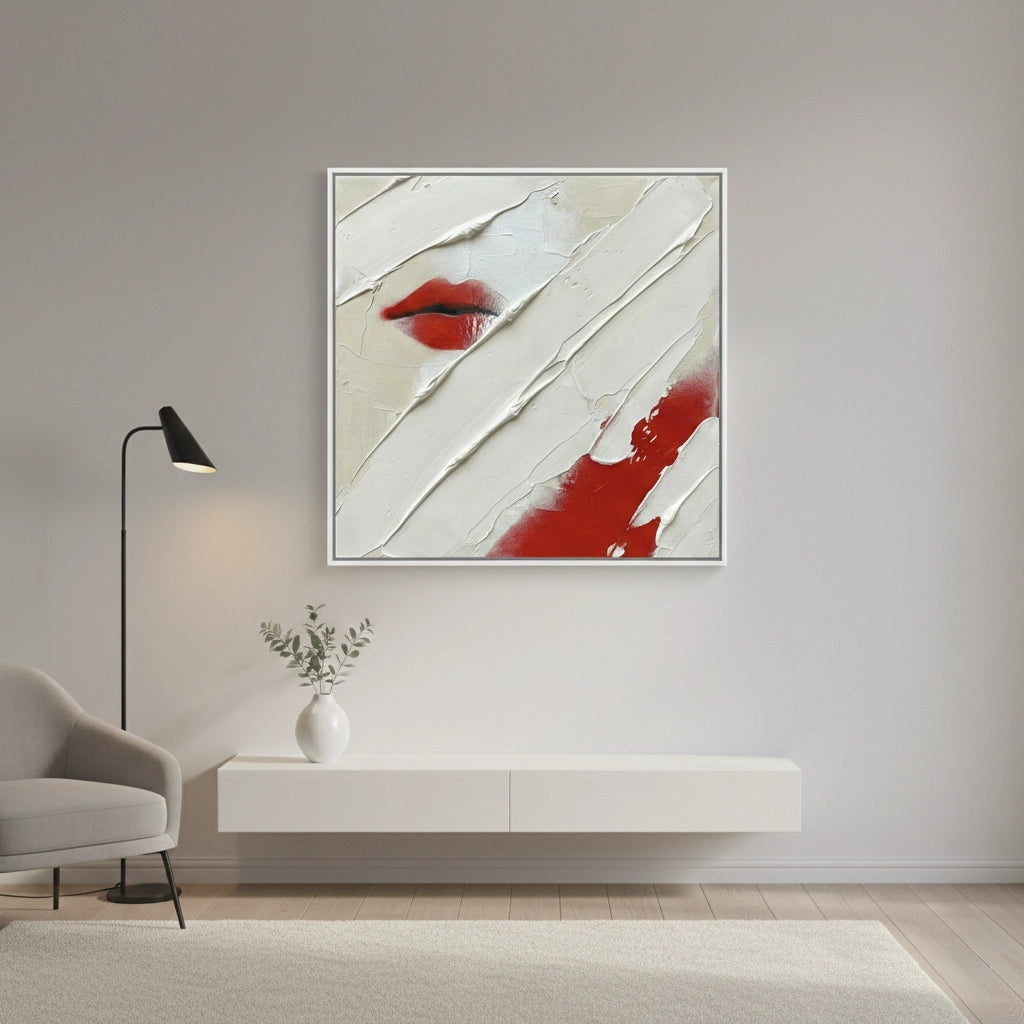 2Textured Red Lips Painting #TRLI110