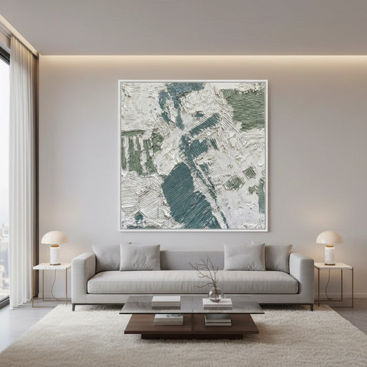 Textured Sage Abstract Painting #TSAB110