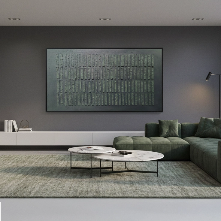 2Textured Slate Grid Painting #TSGR220