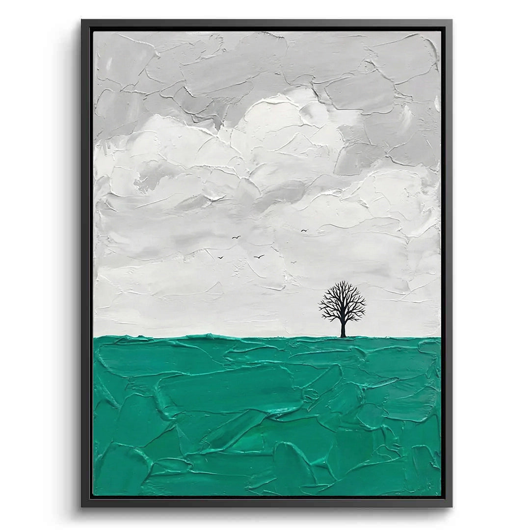 2Textured Teal Meadow Painting #TTME220