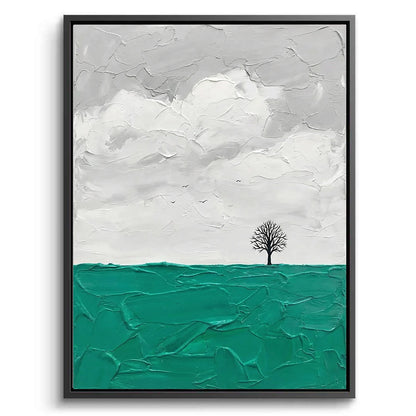 Textured Teal Meadow Painting #TTME220