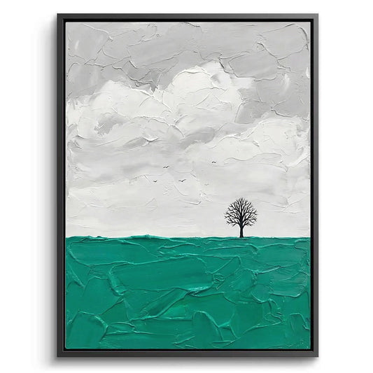 Textured Teal Meadow Painting #TTME220