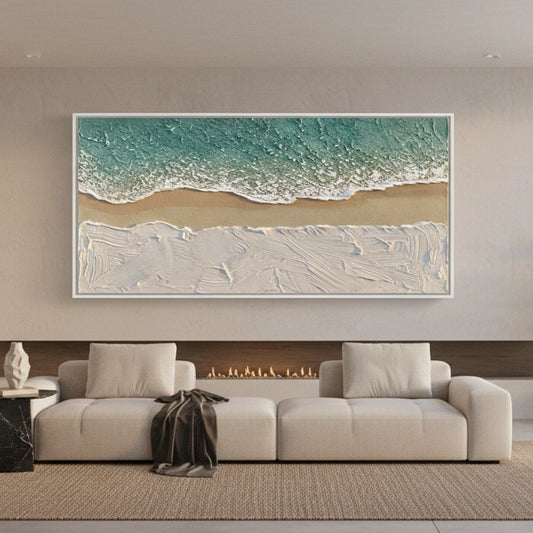 Textured Turquoise Sea Painting #TTCO110