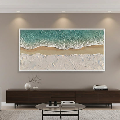Textured Turquoise Sea Painting #TTCO110