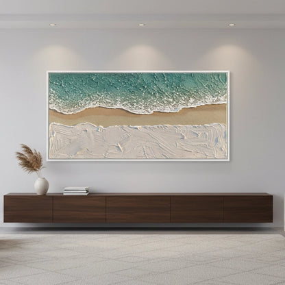 Textured Turquoise Sea Painting #TTCO110