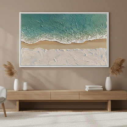 Textured Turquoise Sea Painting #TTCO110