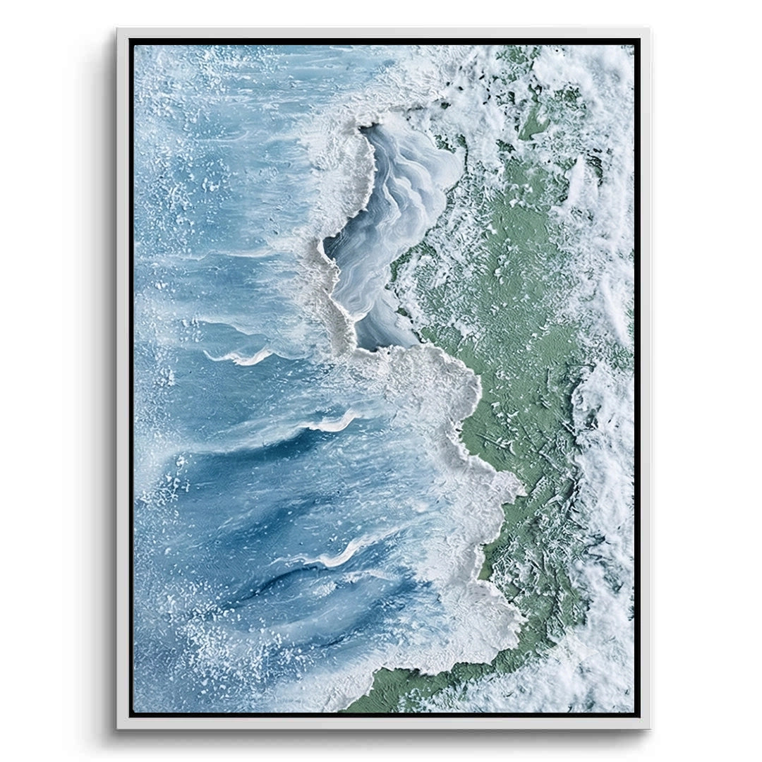 2Textured Turquoise Surf Painting #TTSU110