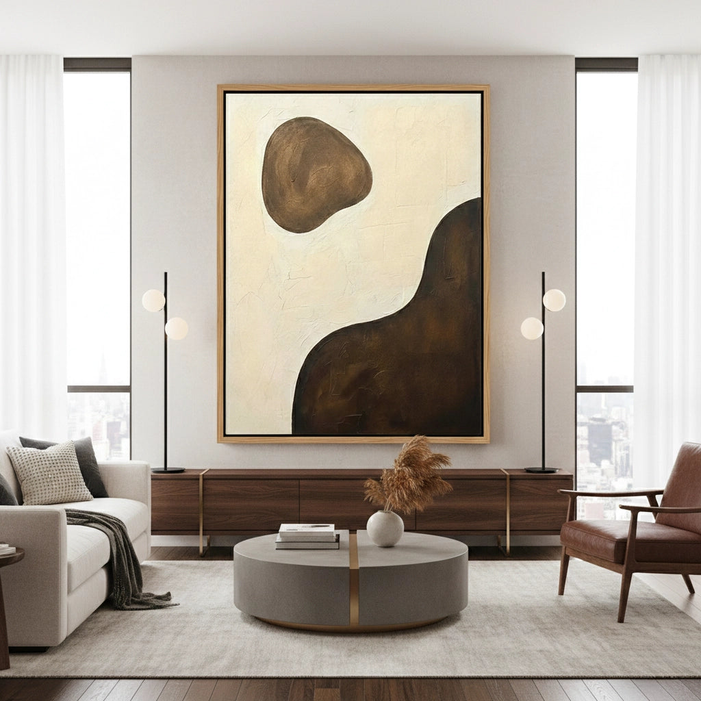2Textured Umber Organic Painting #TUOR220
