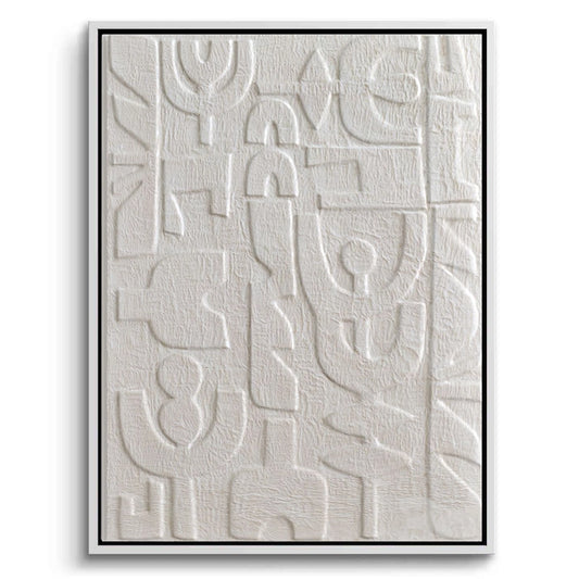 Textured White Glyphs #TWG919