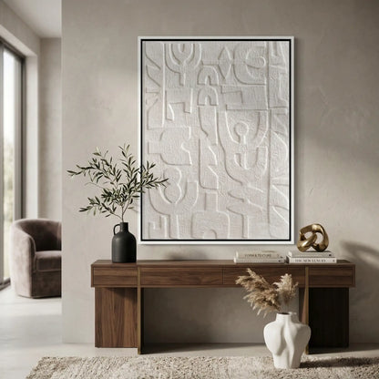 Textured White Glyphs #TWG919