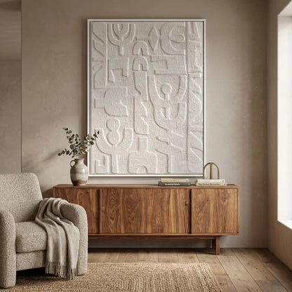 Textured White Glyphs #TWG919
