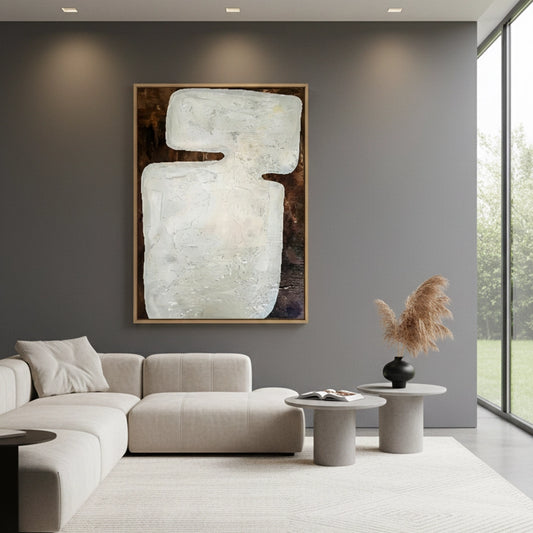 Textured White Monolith Painting #TWMO110