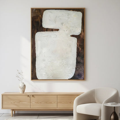 Textured White Monolith Painting #TWMO110