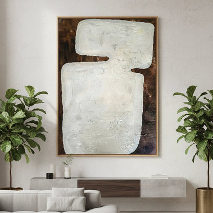 Textured White Monolith Painting #TWMO110