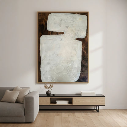 Textured White Monolith Painting #TWMO110