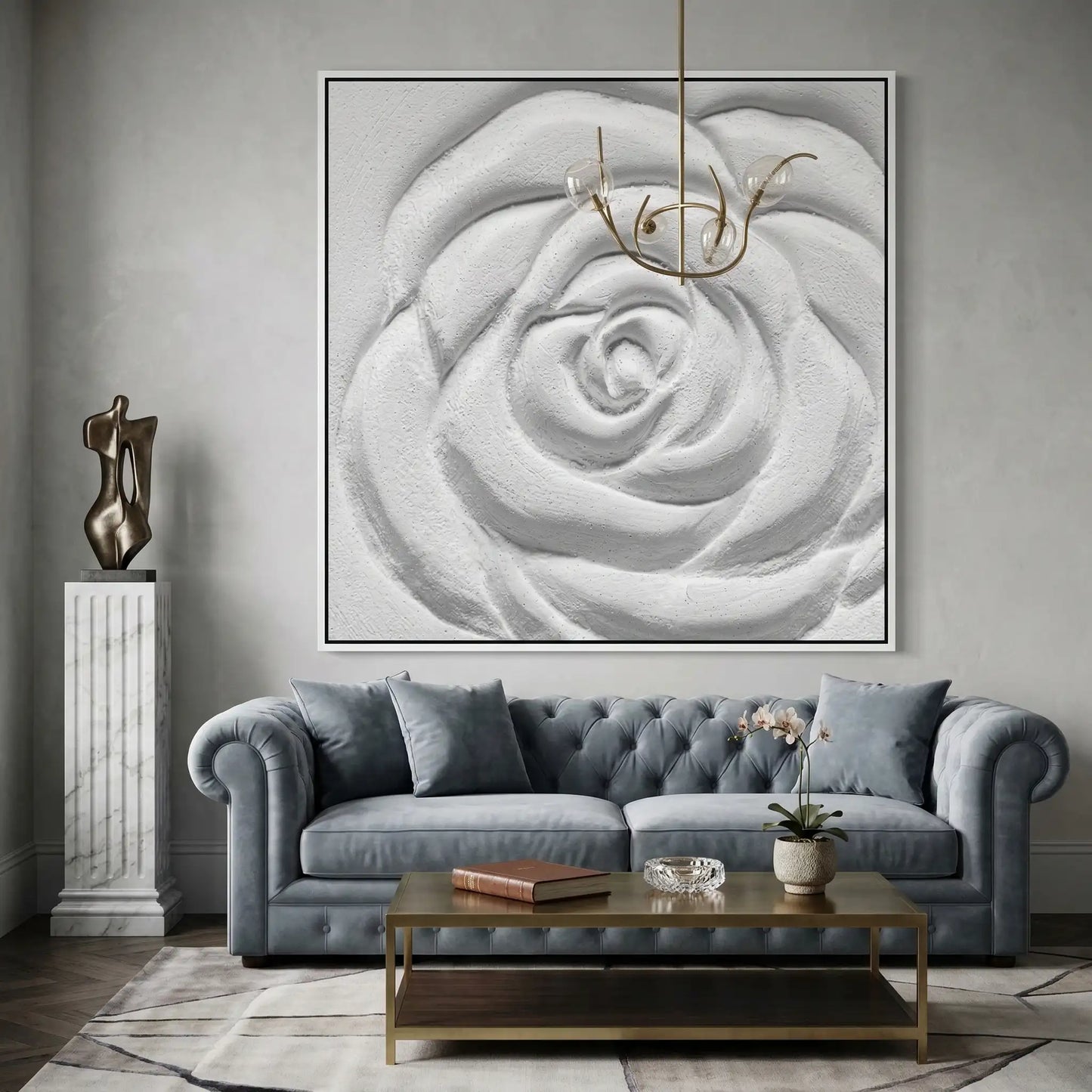 2Textured White Rose #TWR911