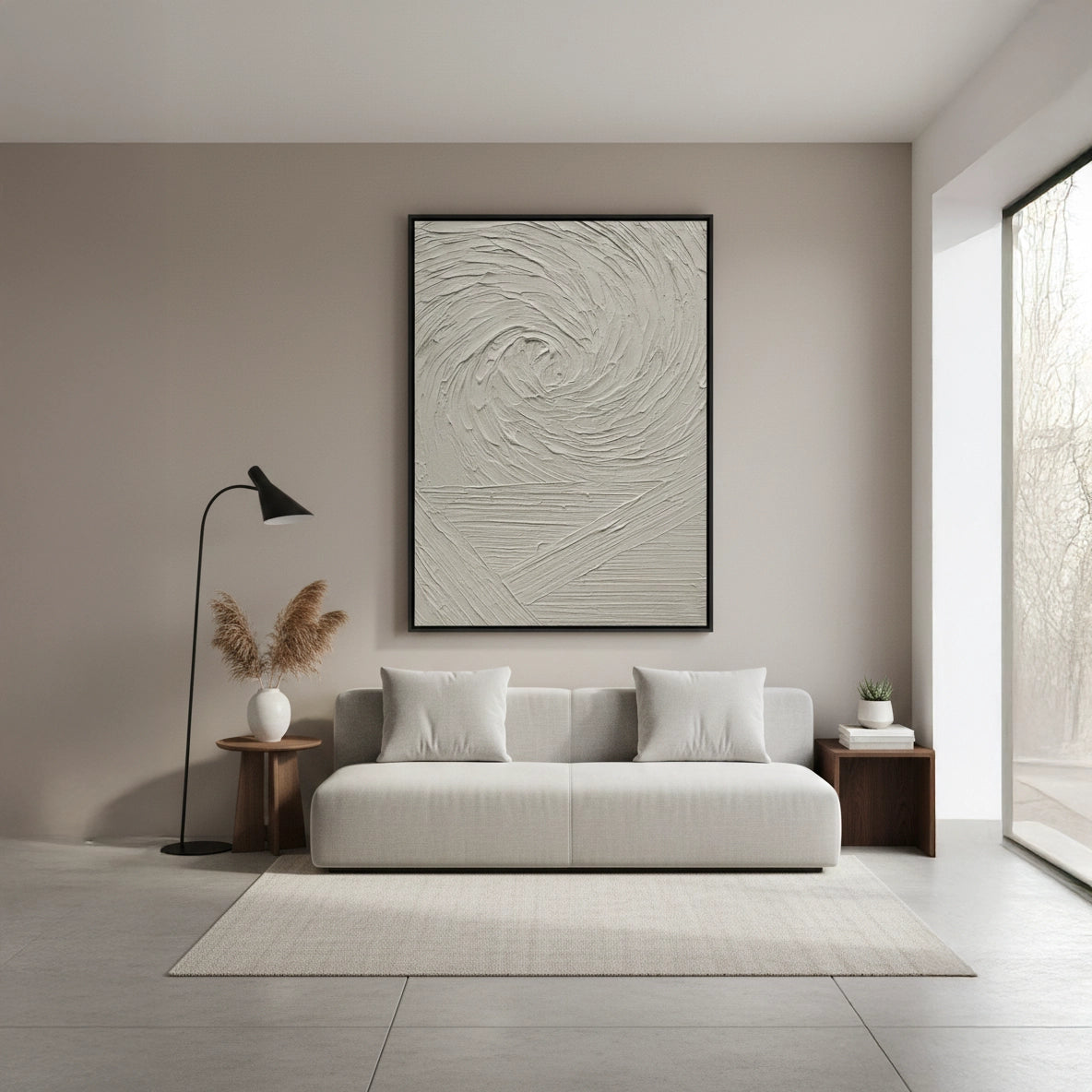 2Textured White Vortex Painting #TWVO110
