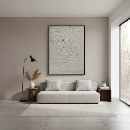 Textured White Vortex Painting #TWVO110
