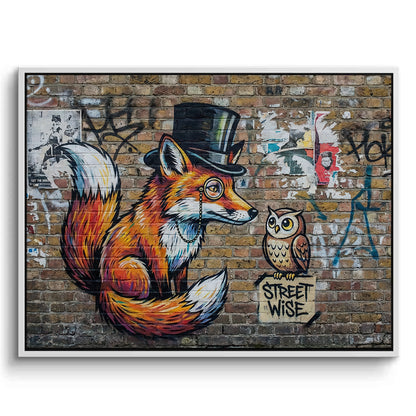 The Dapper Fox and Owl - Canvas